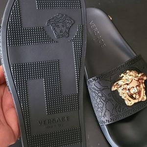 Men's Black Versace Slides
